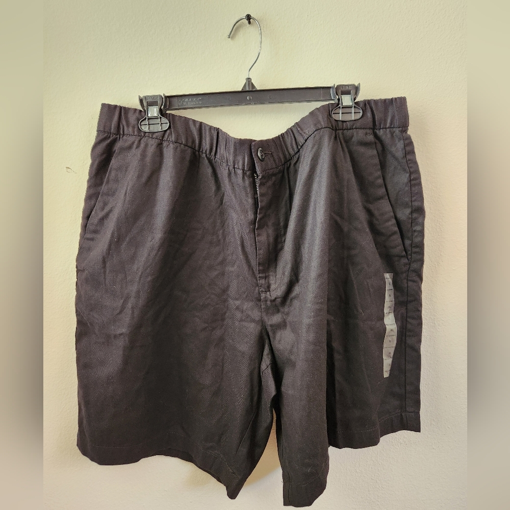 Free Assembly Vacation Shorts Men's Black Cotton Blend Extra‎ Large XL